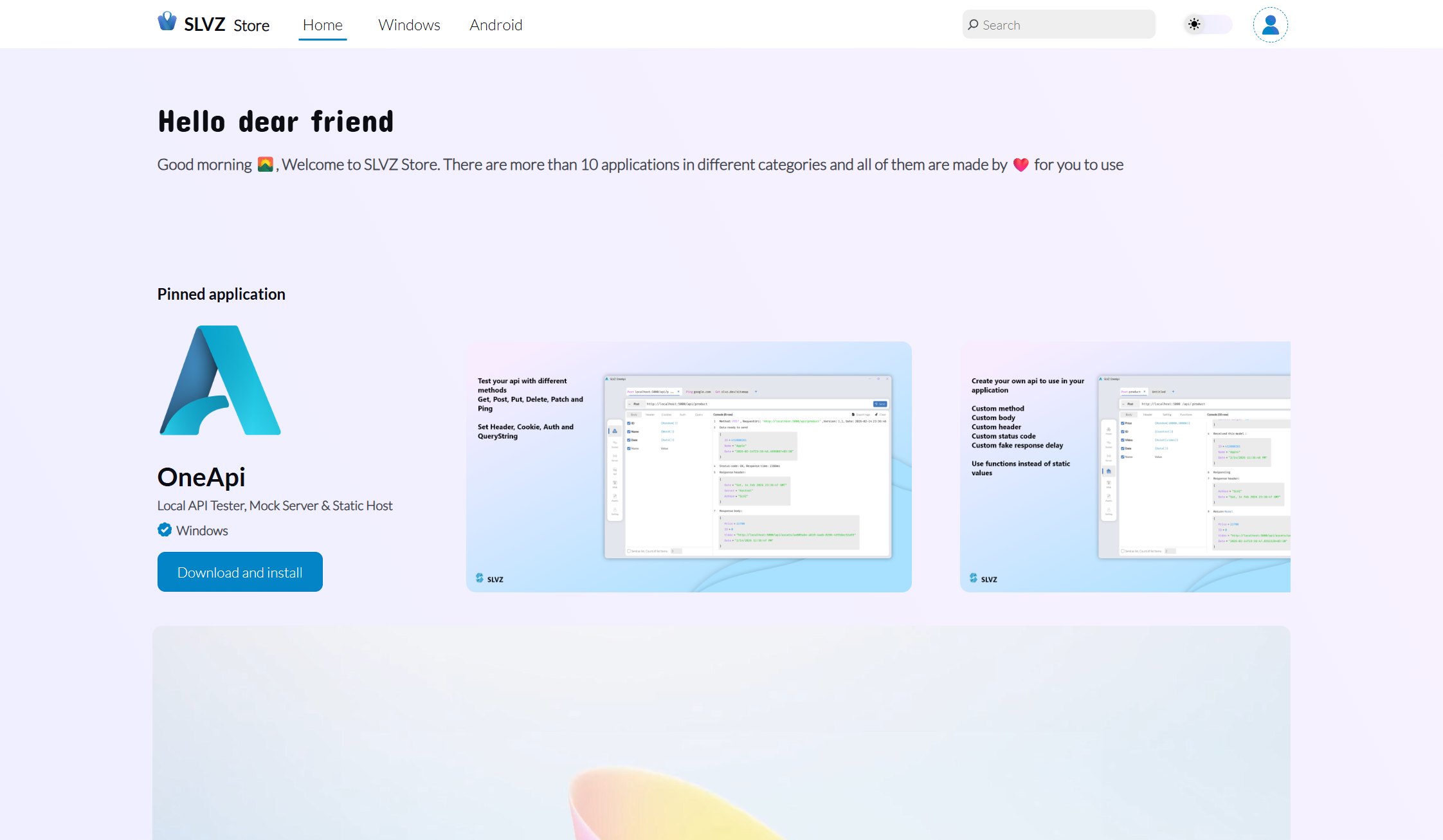 Application store